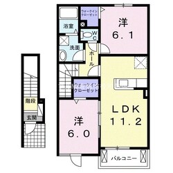 コンフォール若宮Ｂの物件間取画像